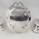 Idiot, double sauce boat + liners, Minerva silver, excellent condition, 19th century, 1.798 kg