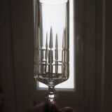 12 crystal champagne flutes