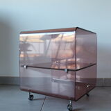 Vintage plexiglass bedside table