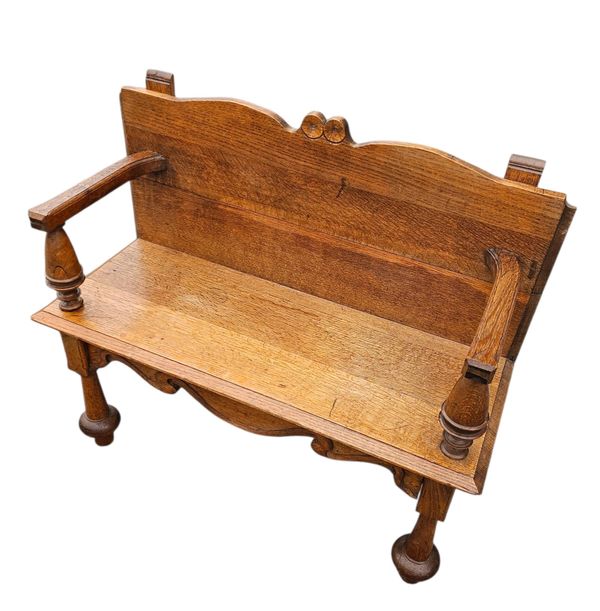 Banc en chêne néerlandais, années 1920