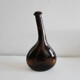 Old and original blown glass bottle with XXth bent neck