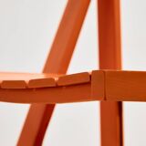 Beech foldable chair by Aldo Jacober for Alberto Bazzani, set of 4.