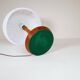 Mid-century table lamp in solid teak by Lisbeth Brams, Denmark, 1960s.