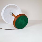 Lampe de table midcentury en teck massif Lisbeth Brams Danemark 1960s