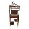 Meuble cabinet / meuble d'entrée en bambou ancien  XIXéme, ouvrant par 1 tiroir, 2 tablettes basses