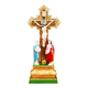 Vintage statuette Jesus on the Cross surrounded by Mary and John