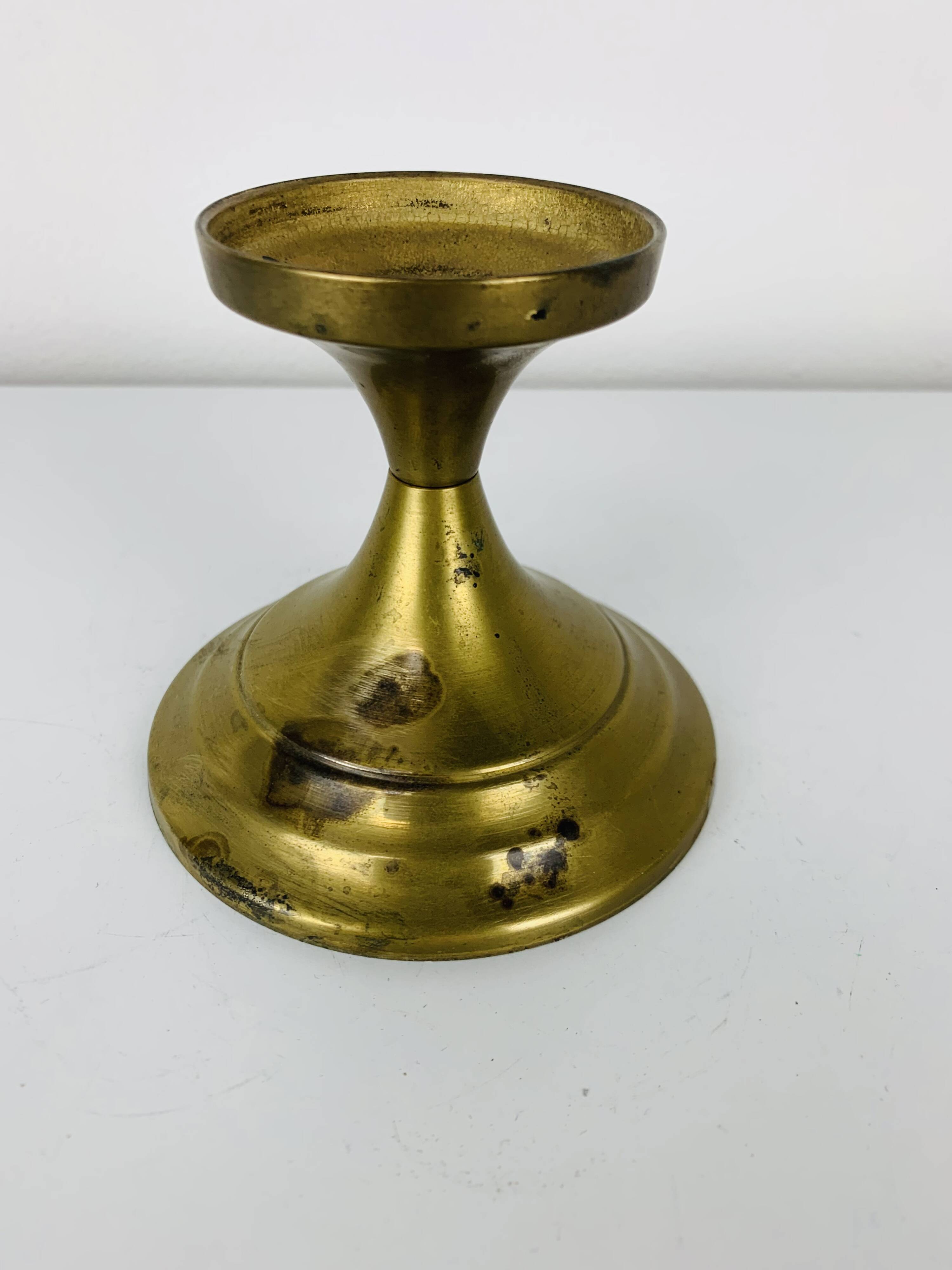 Bougeoir laiton doré vintage