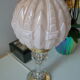 Art Deco lamp pink foot in cut crystal