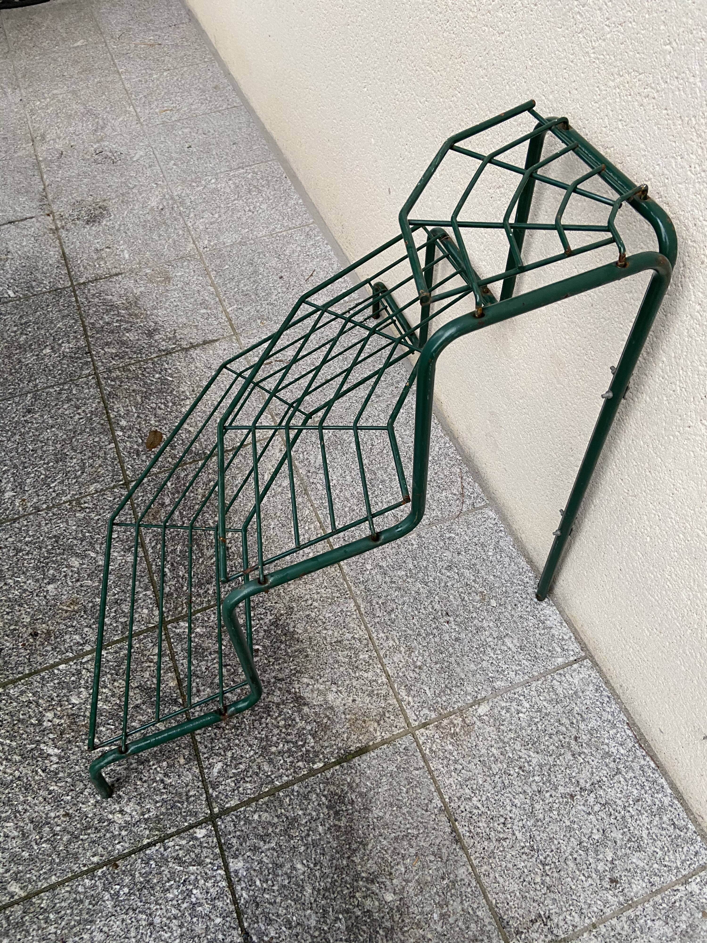 Florist shelf carries metal plants