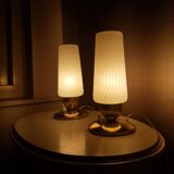 Ensemble de 2 lumières de table en laiton années 60 Allemagne