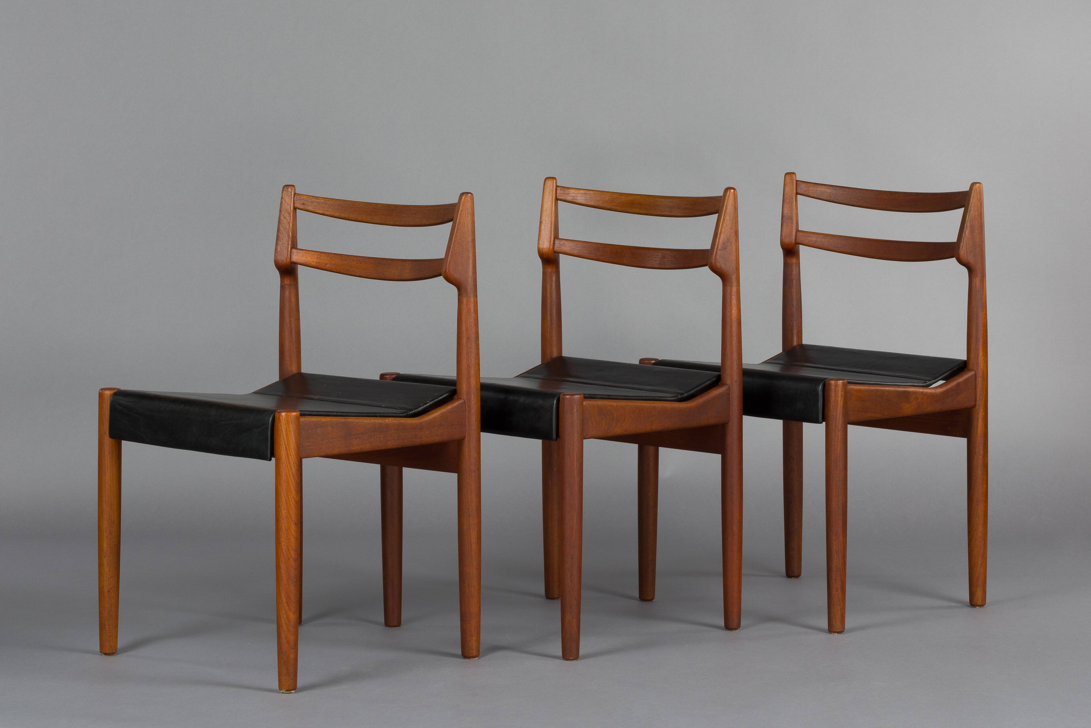 Mid-century Danish teak chairs from the 1960s