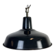 Industrial French Black Enamel Factory Pendant Lamp, 1960s