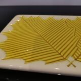 Dessous de plat en céramique décor de feuilles Verceram 60's