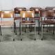 Set of 6 Gispen 106 Dutch Industrial Plywood Chairs, 1960s