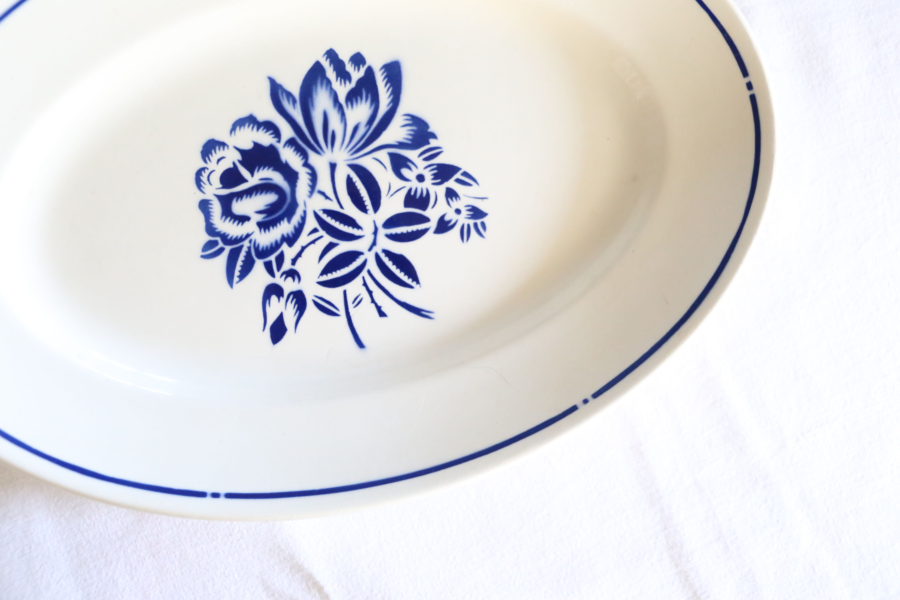Badonviller 1930 oval dish, French manufacture, rare, authentic, table art