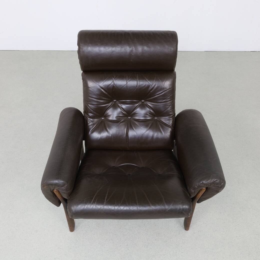 Fauteuil lounge en cuir par Coja, 1970s
