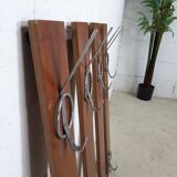 vintage wooden wall coat rack / 8 suspension pointsvintage
