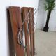 vintage wooden wall coat rack / 8 suspension pointsvintage