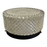 Vintage glass ceiling light "diamond points"
