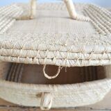 Vintage wicker suitcase