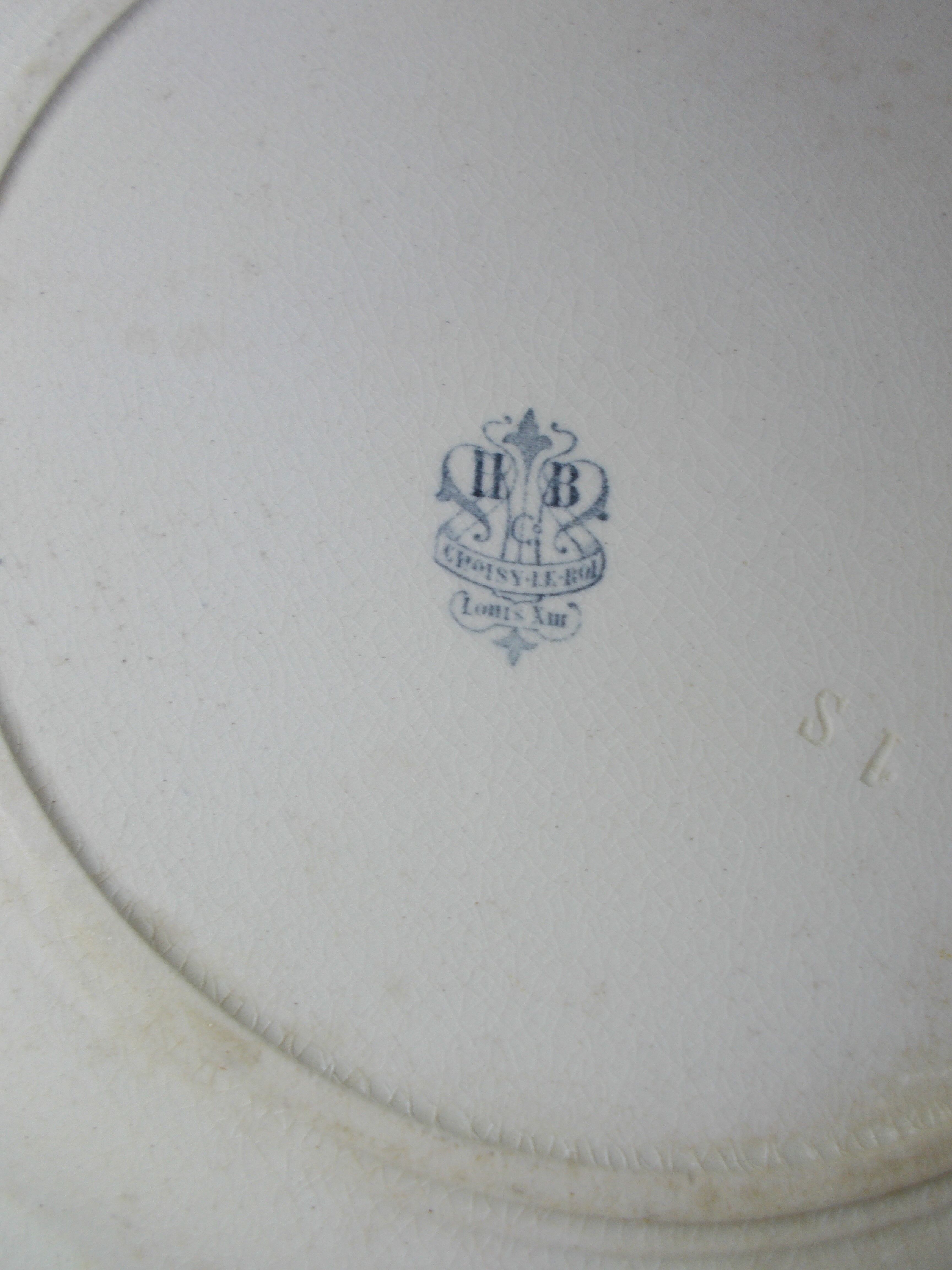 2 plates faience Choisy le Roi Louis XIII