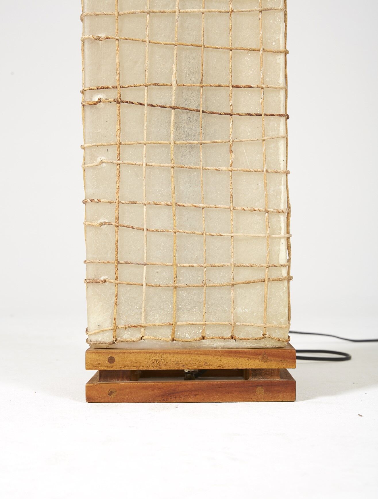 Pair of resin and rope floor lamps 1960s
