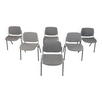 Chaises d'appoint vintage Dsc 106 par Giancarlo Piretti pour Castelli, lot de 6