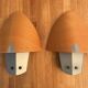 Vintage wood and metal wall lights, France 1980s