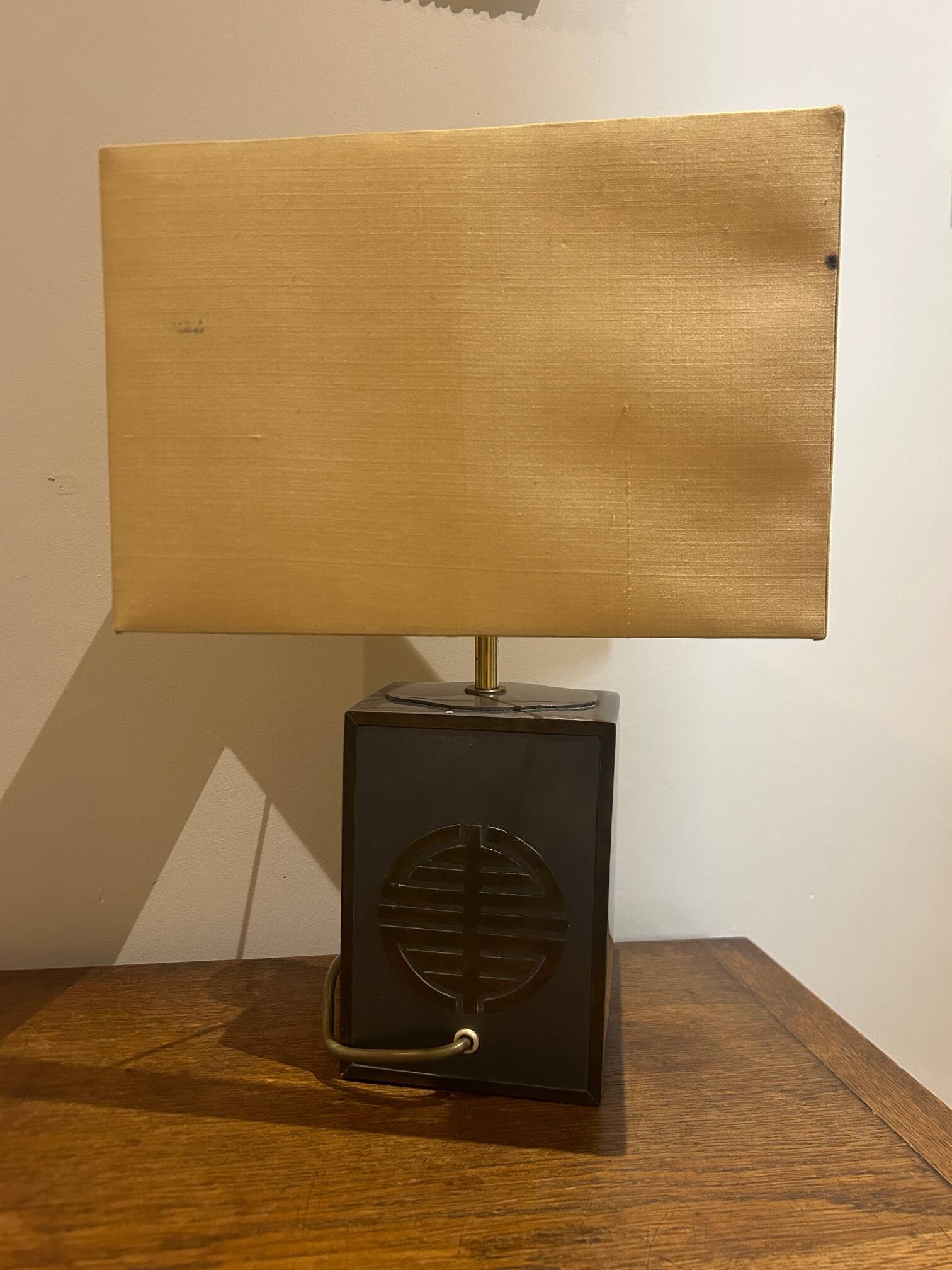 lampe en acier et laiton années 70