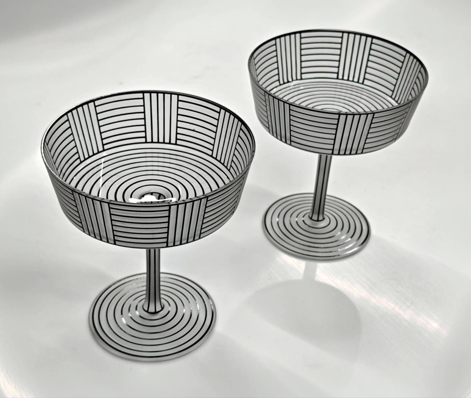 Set of 6 Champagne Coupes Series B by Josef Hoffmann for Wiener Werkstätte