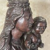 Virgin and Child - Wooden sculpture - 33 cm - France - 18th century