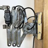Grey Industrial Scissor Wall Lamp from Elektroinstala, 1960s