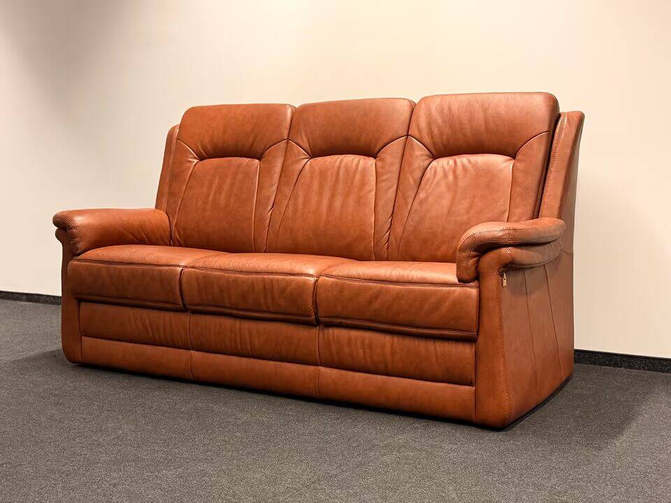 Leather  2-piece set-sofa and armchair from Elastoform