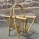 Vintage rattan magazine holder