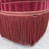 1960s, Danish armchair, original striped red furniture velour.