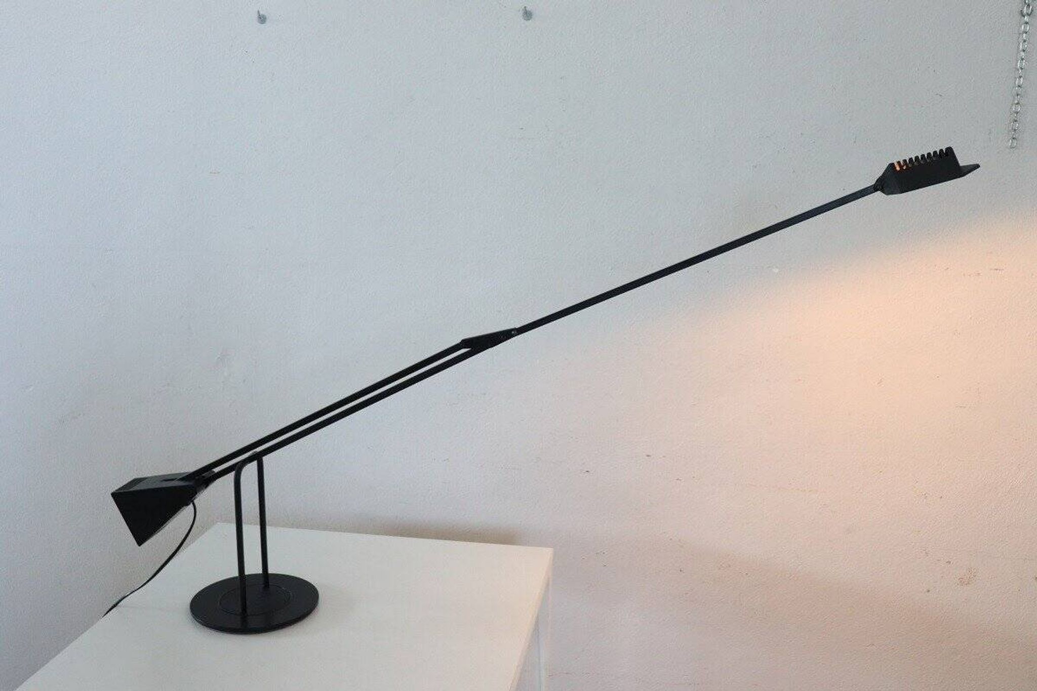 Black Metal Postmodern Table Lamp By Fridolin Naef For Luxo, 1980s