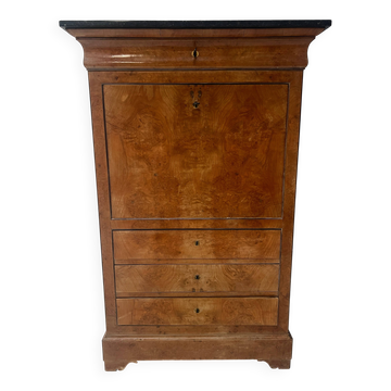 Louis Philippe secretary in light walnut briar, 19th century.