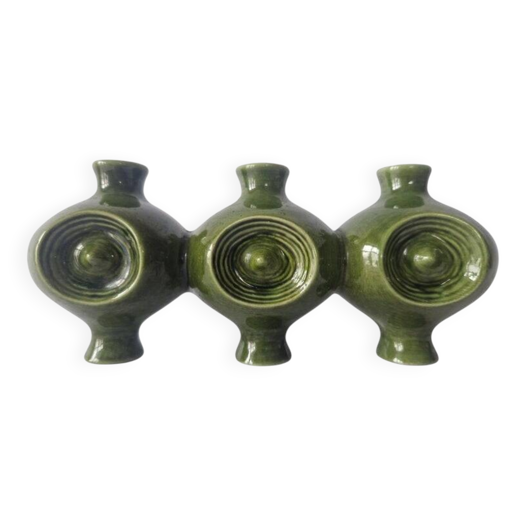 Vase en céramique rare des années 1970, à poser ou à accrocher au mur.