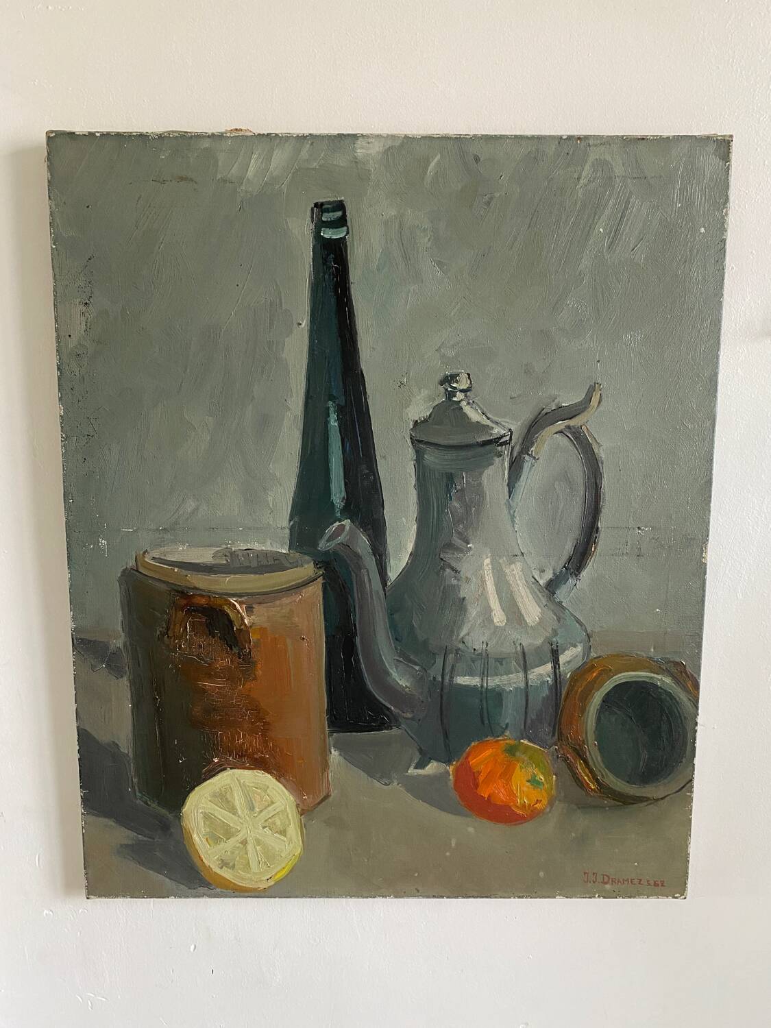 Large still life with lemon and orange 1962