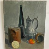Large still life with lemon and orange 1962