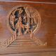 Chinese wedding chest in carved wood