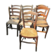 7 wooden chairs