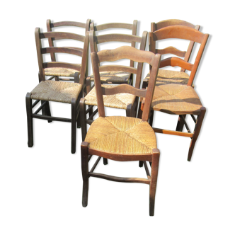 7 wooden chairs