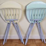 Pair of folding chairs viva, italian design, lucci orlandini for calligaris