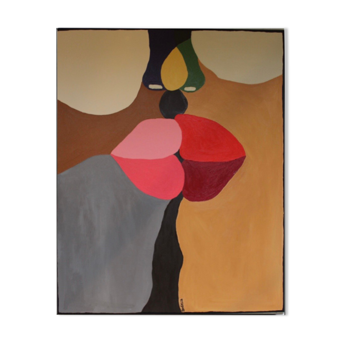 Colorful acrylic canvas 73x60 cm "The last of the kisses"