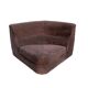 Chauffeuse d'angle vintage en velours marron