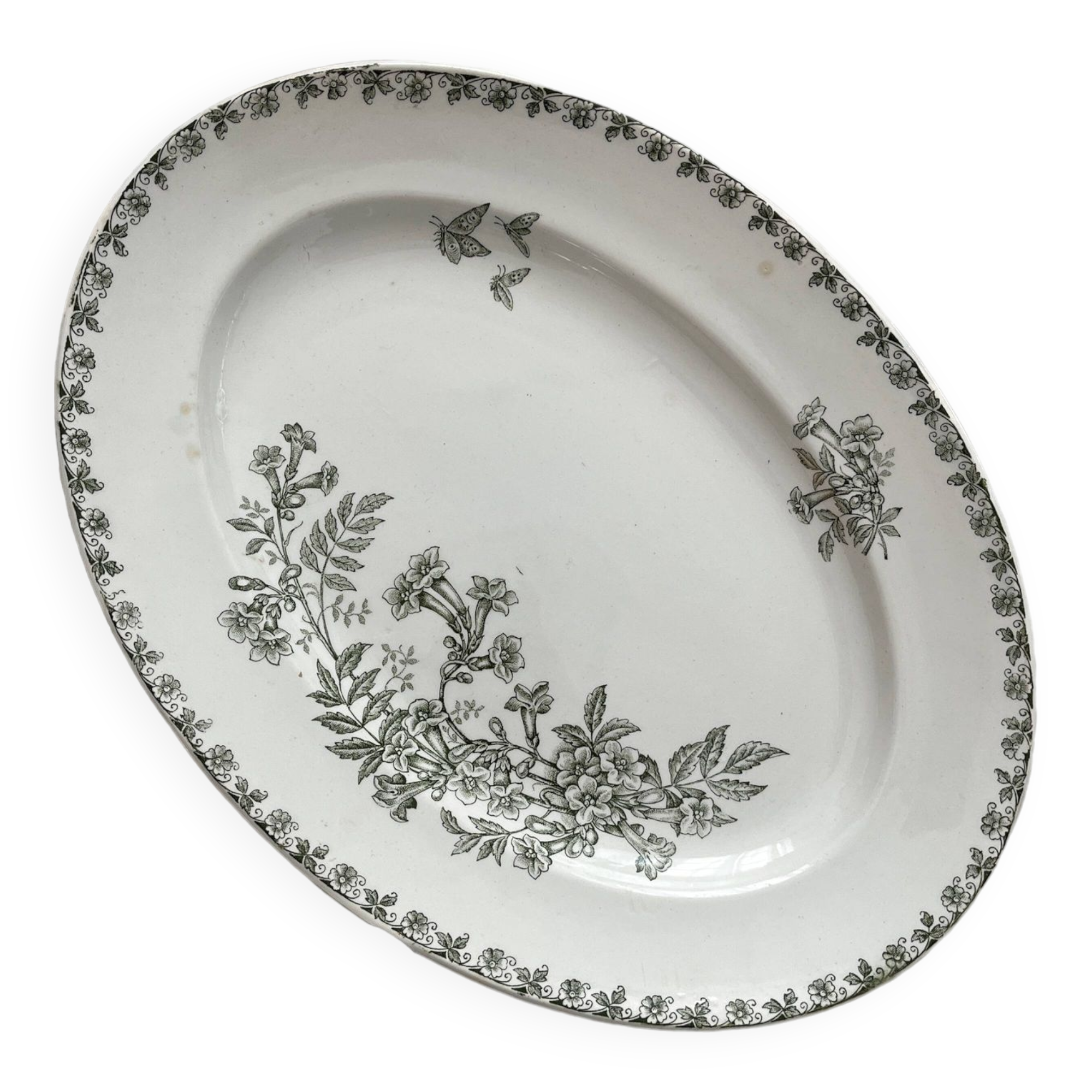 Oval ironstone dish "Denise" Saint Amand