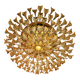 Stilkronen gilt brass and crystal ceiling lamp, Italy 1970s