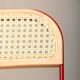 Giancarlo Piretti Plia Folding Chair in Red and Straw for Castelli, Italy
