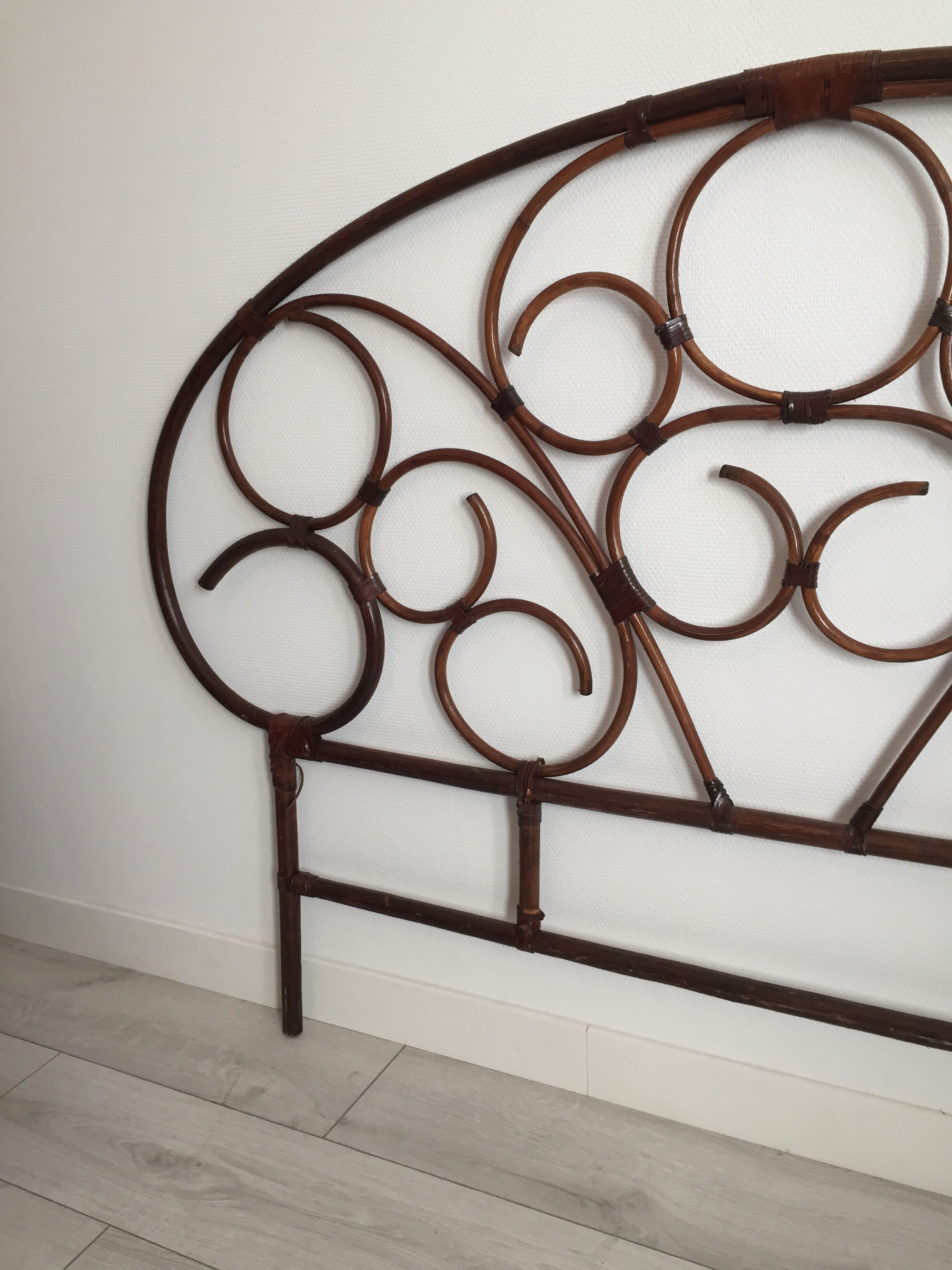 Rattan bedhead